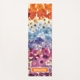 Gepersonaliseerde  geperste bloem ombre yogamat