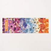 Gepersonaliseerde  geperste bloem ombre yogamat (Voorkant (horizontaal))