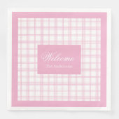 Gepersonaliseerde Geplakte servetten Classic Pink  (Voorkant)