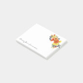 Gepersonaliseerde Gerbera Daisy Boeket Bloemen Post-it® Notes (Schuin)