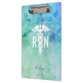 Gepersonaliseerde Geregistreerde RN Blauwgroen Bla Klembord (Links)