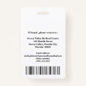 Gepersonaliseerde geregistreerde verpleegkundige I Badge (Achterkant)