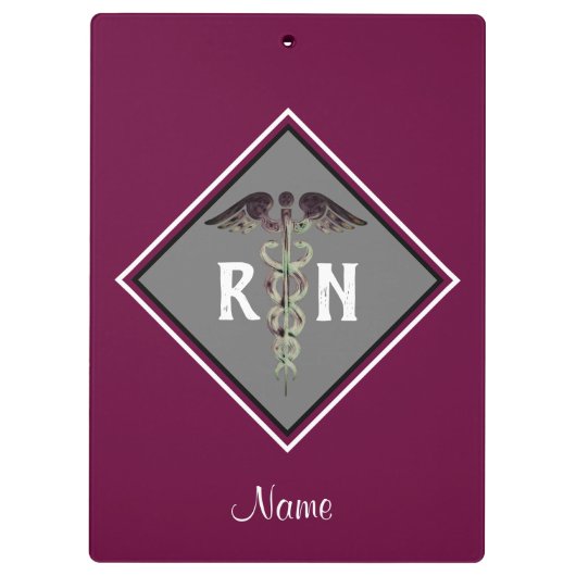 Gepersonaliseerde geregistreerde verpleegster RN C Klembord (Achterkant)