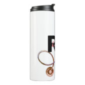 Gepersonaliseerde geregistreerde verpleegster RN m Thermosbeker (Gedraaid links)