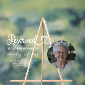 Gepersonaliseerde Gereserveerde Zetel Memorial Tro Acryl Bord (Neutraal)