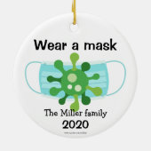 Gepersonaliseerde Germ Draag een Ornament van het  (Achterkant)