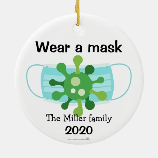 Gepersonaliseerde Germ Draag een Ornament van het  (Achterkant)