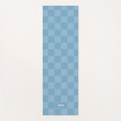 Gepersonaliseerde geruite iris baby blauw yogamat (Voorkant)