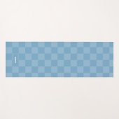 Gepersonaliseerde geruite iris baby blauw yogamat (Voorkant (horizontaal))