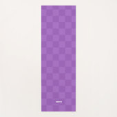 Gepersonaliseerde geruite Ultra Violet Paarse Yogamat (Voorkant)