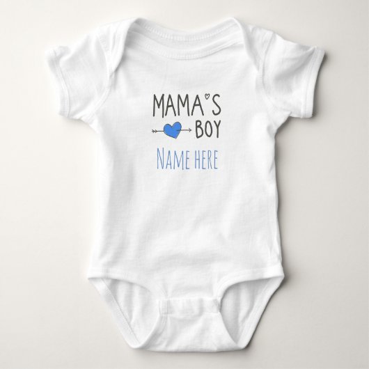 Gepersonaliseerde Geschenken baby's naam mama's jo Romper (Voorkant)