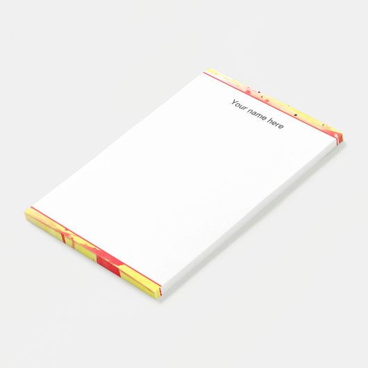 Gepersonaliseerde geschenken kleurrijke levendige  post-it® notes (Schuin)