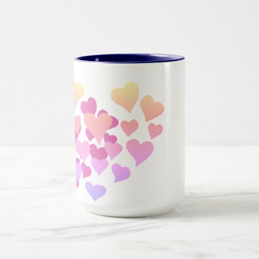 Gepersonaliseerde geschenken Valentijnsdag, roze h Mok (Midden)