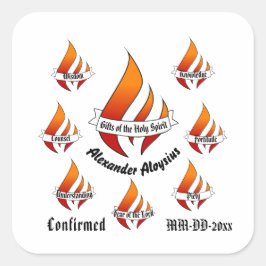 Gepersonaliseerde geschenken van de Heilige Geest  Vierkante Sticker
