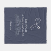 Gepersonaliseerde geschenken voor Doctor Medical D Fleece Deken (Voorkant (Horizontaal))