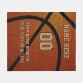Gepersonaliseerde geschenkideeën voor basketbalsen fleece deken (Voorkant (Horizontaal))