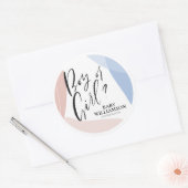 Gepersonaliseerde Geslacht onthullen partij decora Ronde Sticker (Envelop)