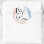 Gepersonaliseerde Geslacht onthullen partij decora Ronde Sticker (Tas)