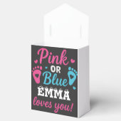 Gepersonaliseerde Geslacht Onthullen Roze of Blauw Bedankdoosjes (Geopend)