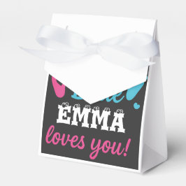 Gepersonaliseerde Geslacht Onthullen Roze of Blauw Bedankdoosjes