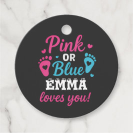 Gepersonaliseerde Geslacht Onthullen Roze of Blauw Bedankjes Labels