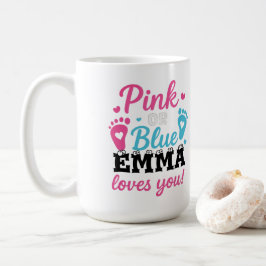 Gepersonaliseerde Geslacht Onthullen Roze of Blauw Koffiemok