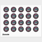 Gepersonaliseerde Geslacht Onthullen Roze of Blauw Ronde Sticker (Vel)