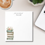 Gepersonaliseerde Gestapelde Boeken met Naam Notit Notitieblok<br><div class="desc">Blijf georganiseerd en geïnspireerd met dit gepersonaliseerde Floral Stacked Books-Notitieblok, prachtig ontworpen met een charmante boekenstapel en bloemaccenten. Pas met jouw naam en unieke tekst aan creëer een uniek notitieblok aan dat ideaal is voor het noteren van gedachten, takenlijsten of dagelijkse herinneringen. Of het nu voor thuis, op school of...</div>