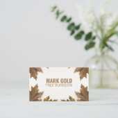 Gepersonaliseerde "Gestorven bladeren op hout" (Am Visitekaartje (Staand voorkant)