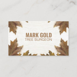 Gepersonaliseerde "Gestorven bladeren op hout" (Am Visitekaartje