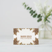 Gepersonaliseerde "Gestorven bladeren op hout" (UK Visitekaartje (Staand voorkant)