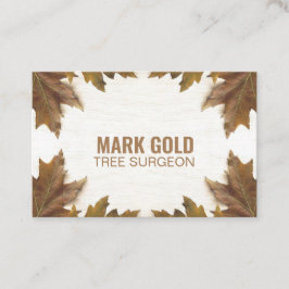 Gepersonaliseerde "Gestorven bladeren op hout" (UK Visitekaartje