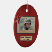 gepersonaliseerde gestorven militaire versiering keramisch ornament (Rechts)