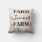 Gepersonaliseerde Gestreepte Boerderij Sweet Boerd Kussen (Voorkant)