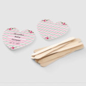 Gepersonaliseerde gestreepte florale spray handwaaier (Niet-gemonteerd)