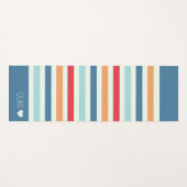 Gepersonaliseerde gestreepte monogrammen yogamat (Voorkant (horizontaal))