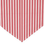 Gepersonaliseerde gestreepte rode familie kerst korte tafelloper (Hoek)