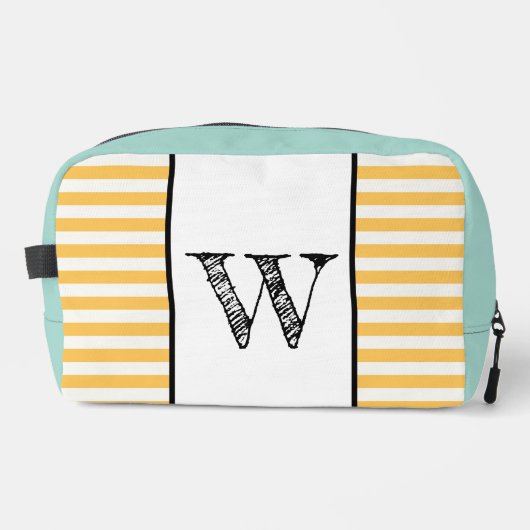Gepersonaliseerde gestreepte tas met Aqua Trim (Voorkant)