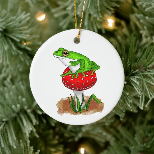 Gepersonaliseerde Get Froggy met het | Grappige ki Keramisch Ornament (Boom)