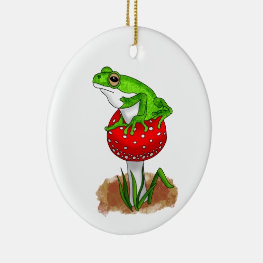 Gepersonaliseerde Get Froggy met het | Grappige ki Keramisch Ornament (Rechts)