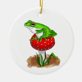 Gepersonaliseerde Get Froggy met het | Grappige ki Keramisch Ornament (Voorkant)