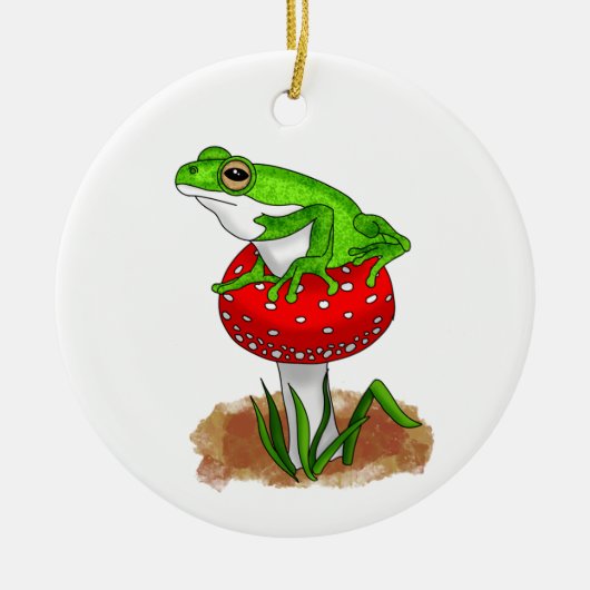 Gepersonaliseerde Get Froggy met het | Grappige ki Keramisch Ornament (Voorkant)