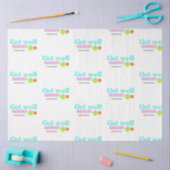 Gepersonaliseerde get well soon bericht floral whi tissuepapier (Craft)