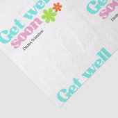 Gepersonaliseerde get well soon bericht floral whi tissuepapier (Detail)