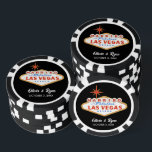 Gepersonaliseerde Getrouwd in Las Vegas Wedding Fa Poker Chips<br><div class="desc">Maak je klaar voor een onvergetelijke bruiloft in Las Vegas met deze aanpasbare getrouwde in Las Vegas bruiloft poker chips.</div>