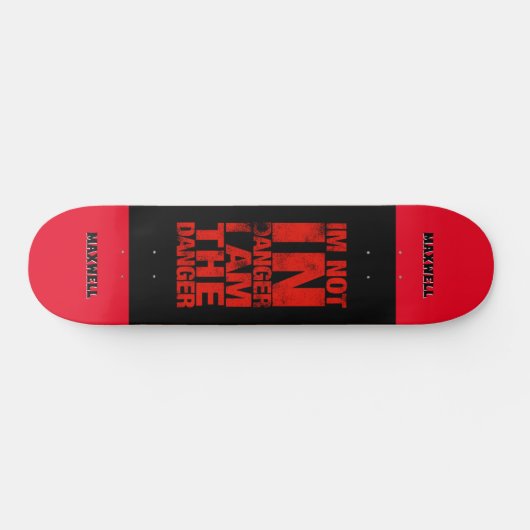 Gepersonaliseerde Gevaar Skateboard (Horizontaal)