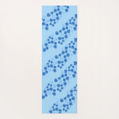 Gepersonaliseerde gevarieerde blauw/witte ovalen yogamat (Achterkant)