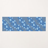 Gepersonaliseerde gevarieerde blauw/witte ovalen yogamat (Voorkant (horizontaal))