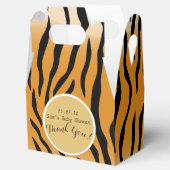 Gepersonaliseerde geveldozen Tijger Print Bedankdoosjes (Geopend)