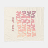 Gepersonaliseerde gevestigde mama fleece deken (Voorkant (Horizontaal))